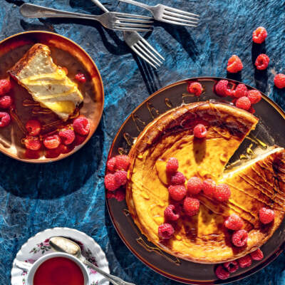 Rooibos honey Basque cheesecake