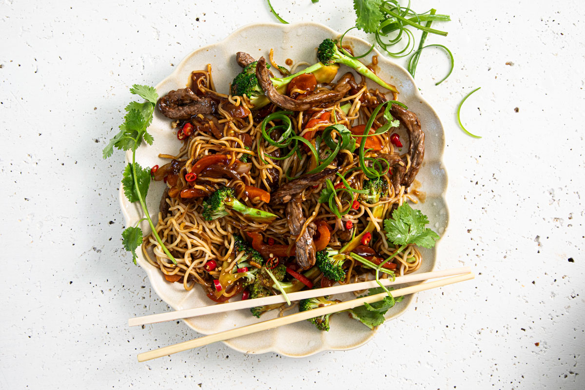 Beef-and-vegetable stir-fry