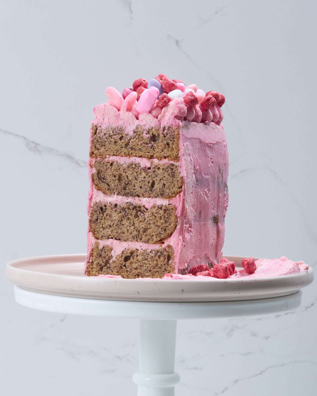 Banana-and-strawberry loaf cake