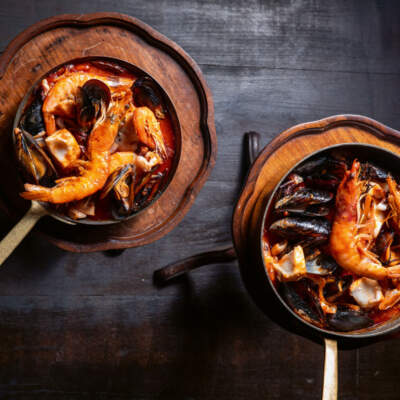 Oven-roasted seafood stew