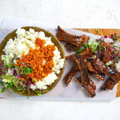 Pre-game snack turned main meal: shisanyama-style lamb riblets and perfect sides