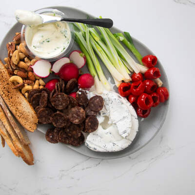 Droëwors rounds platter