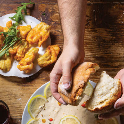 Fried baby marrow flowers