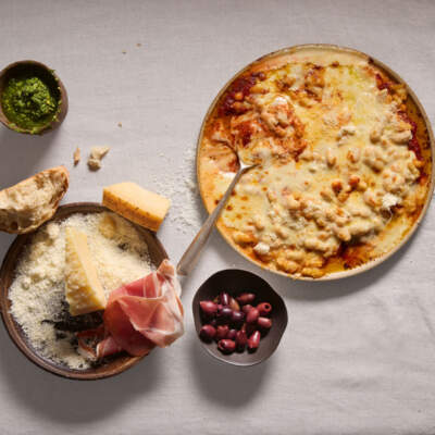 Grana Padano cannellini bake