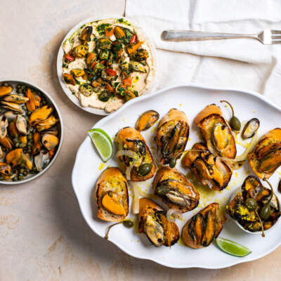 Mussel medley bruschetta