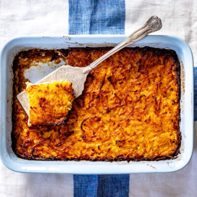 Tracy’s potato kugel