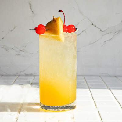 Smoky mezcal passionfruit-yuzu tiki