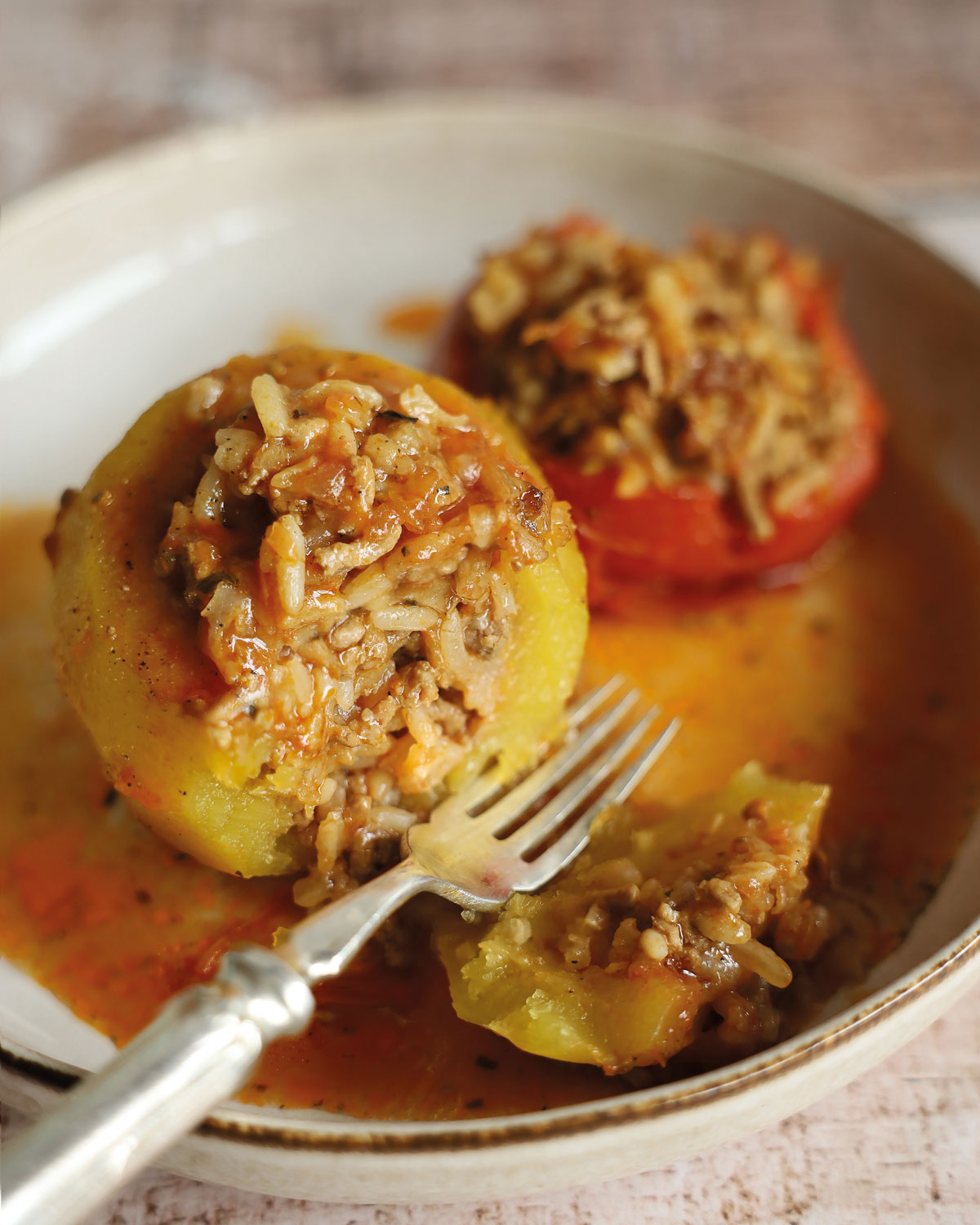 Yiayia’s yemista (Greek stuffed tomatoes, peppers and squash)
