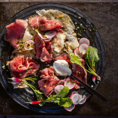 Carpaccio with pickled radishes