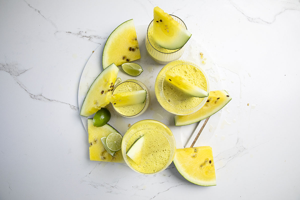 yellow watermelon lemonade