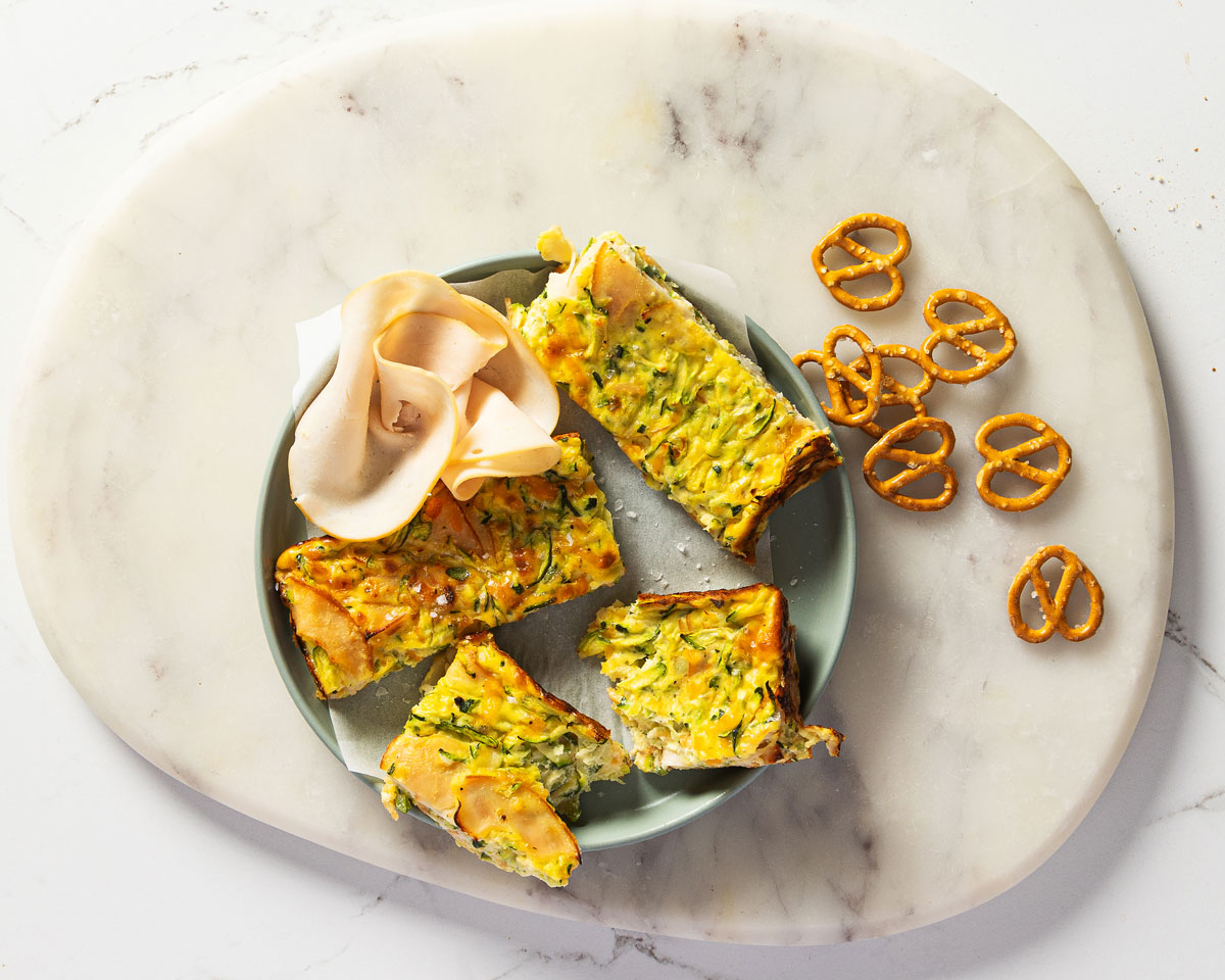 Baby marrow-and-ham slices