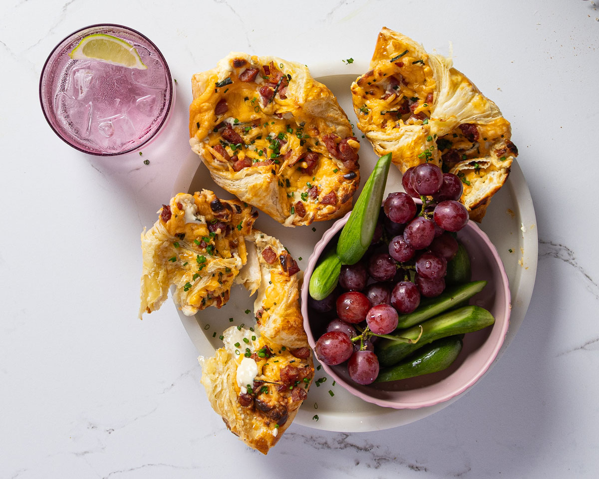 Bacon-and-cheese turnovers