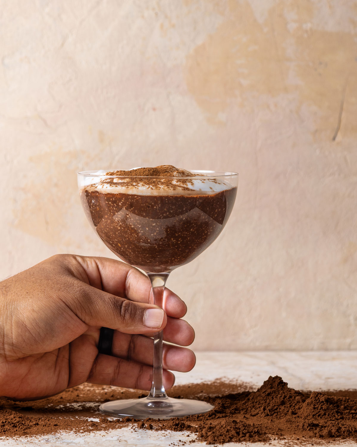 Chocolate mousse breakfast dessert