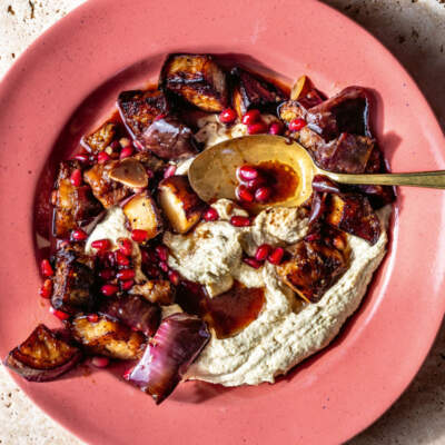 Fried brinjal pomegranate pickles