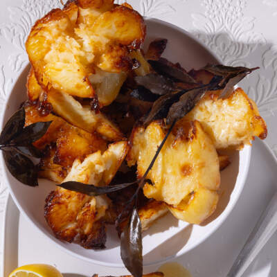 Roasted salt-and-vinegar smashed potatoes