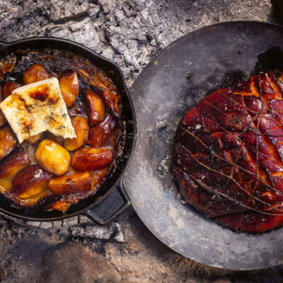 Rooibos-and-whisky-glazed gammon