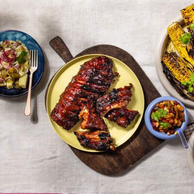Sticky braaied pork ribs