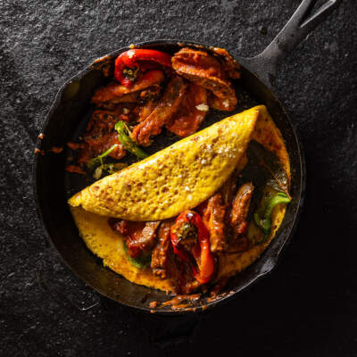 Masala steak omelettes