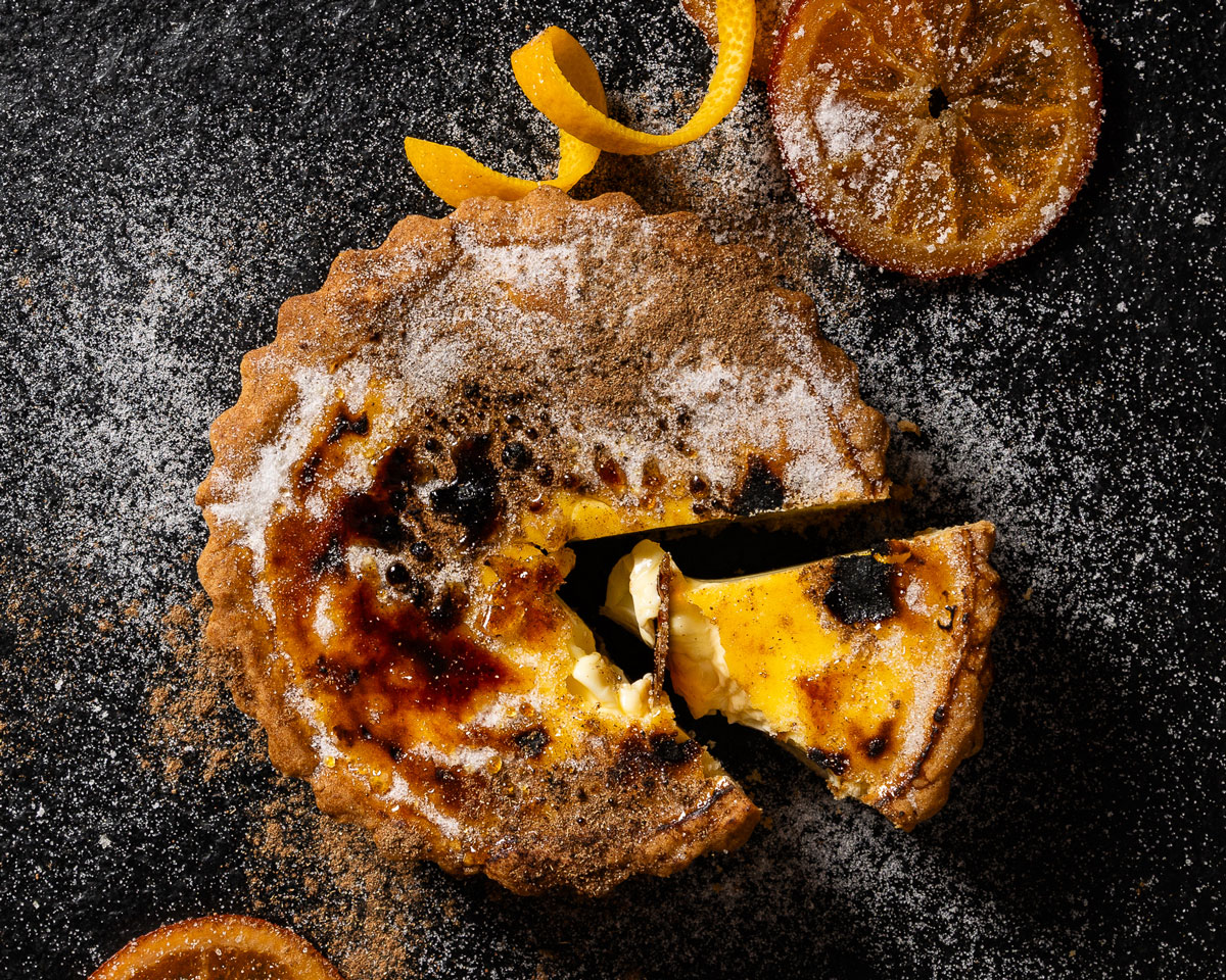 Tartalete cu lapte infuzate cu portocale