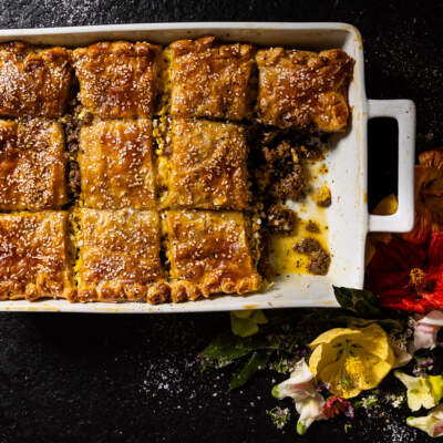 Pastei (mince-and-egg pie)