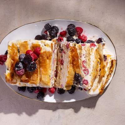 Phyllo ice cream cake