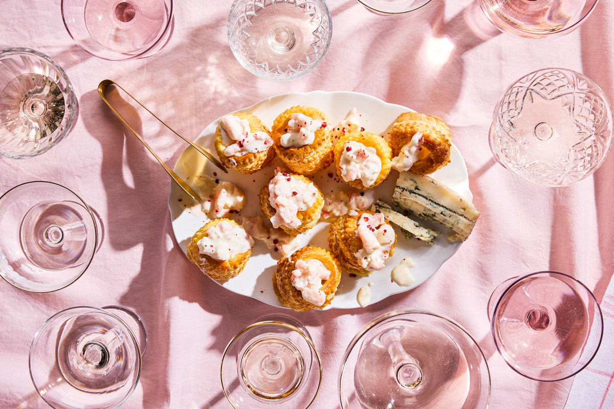 PRAWN-AND-GORGONZOLA VOL-AU-VENTS