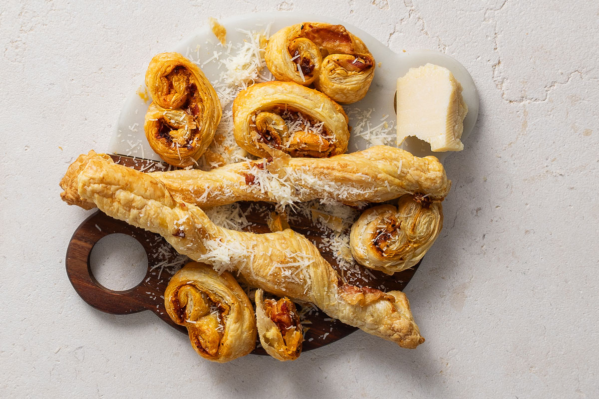 Grana Padano puff pastry savouries