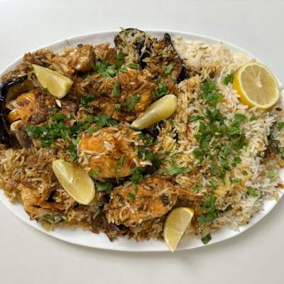 Fish biryani