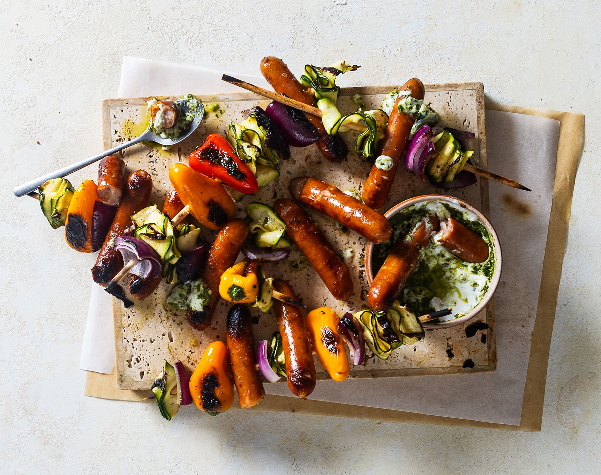 smoked pork griller kebabs