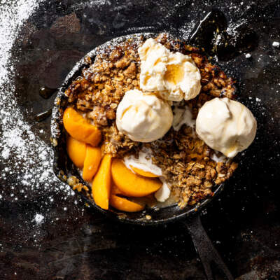 Canned peach crumble