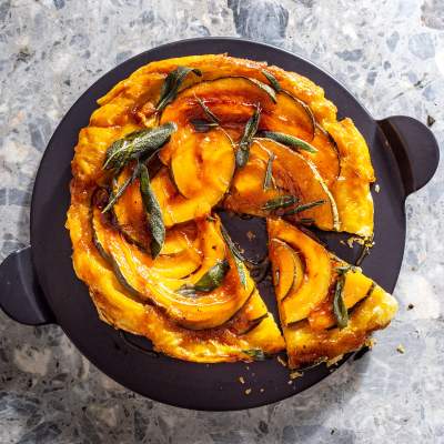 Syrupy pumpkin tarte tatin