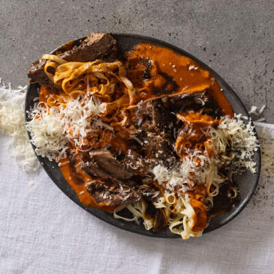 Flank steak pasta