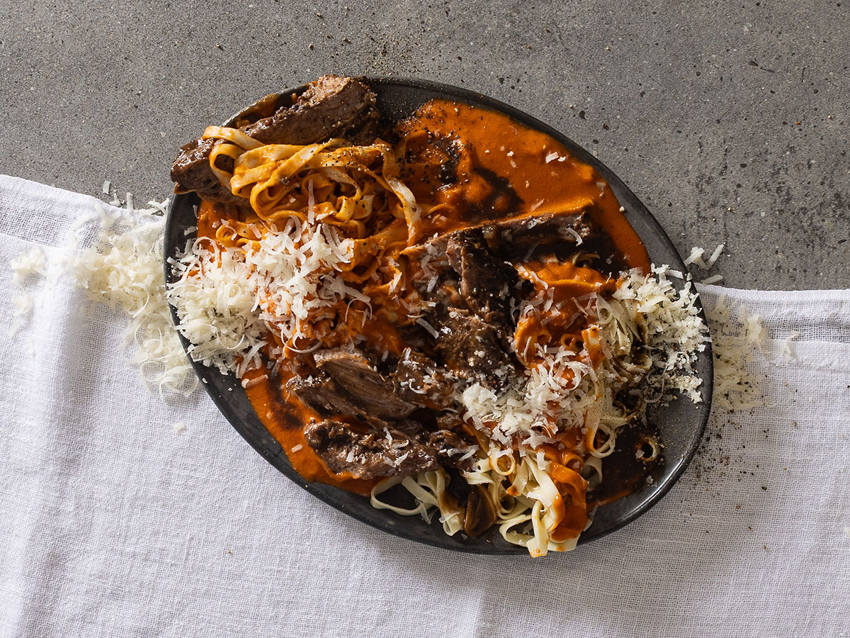 beef flank pasta