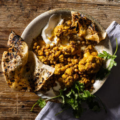 Chickpea-and-cauliflower curry