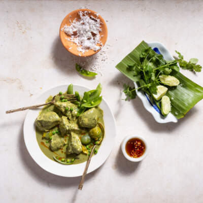 Fragrant roast chicken green curry
