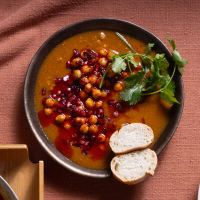 Moroccan chicken-and-chickpea soup