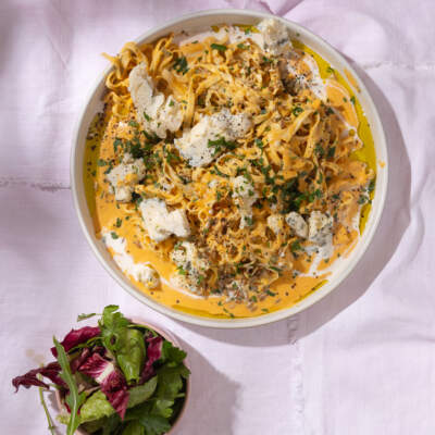 Creamy butternut fettuccine with gorgonzola
