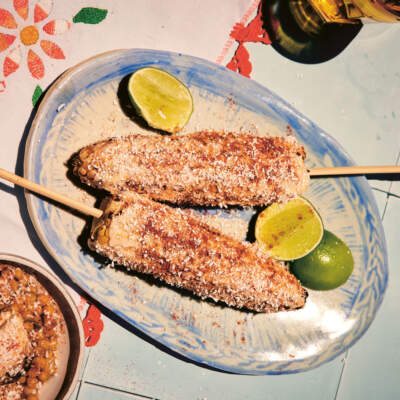 Grilled corn on the cob