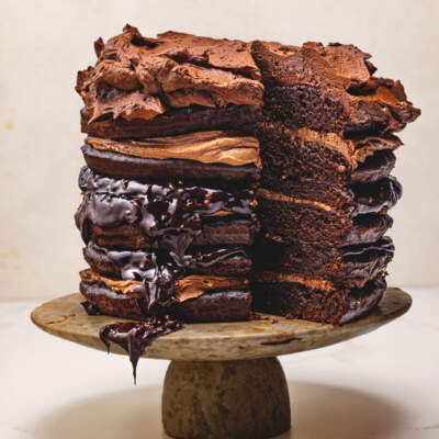 Triple layer chocolate cake