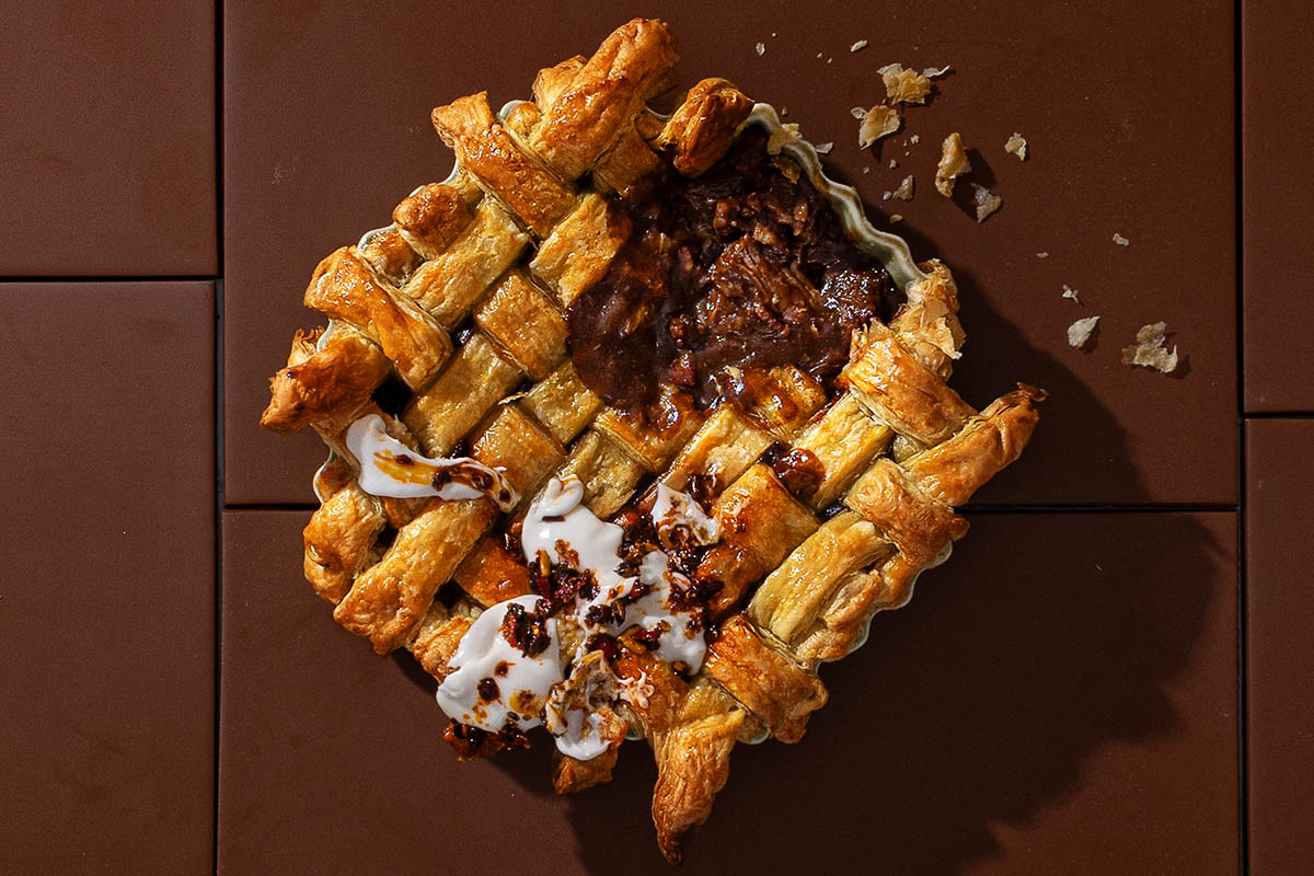 pulled venison pie