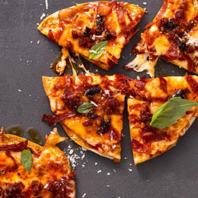 Cream cheese pizza