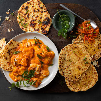 Hake curry with DIY parathas