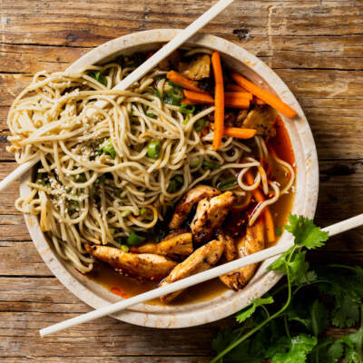 Sweet and sour chicken noodle ramen