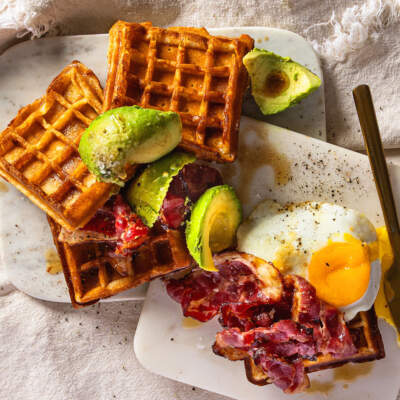 Savoury breakfast waffles