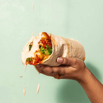 Hearty mexican burrito