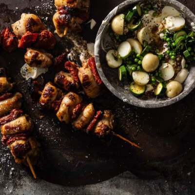 Pizza braaibroodjies with creamy corn salad
