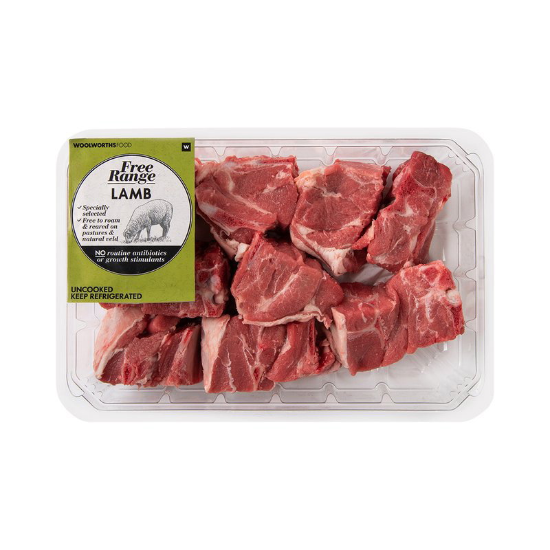 Stewing lamb product shot