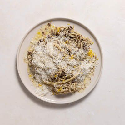 Tagliolini Pasta with Mushroom-and-truffle sauce