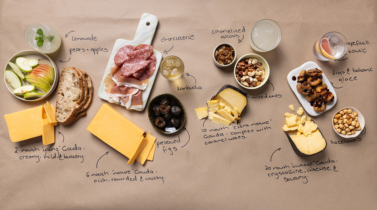 gouda and drinks pairing