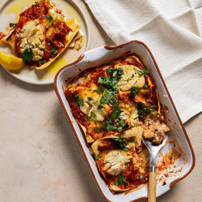 Summer baby marrow lasagne